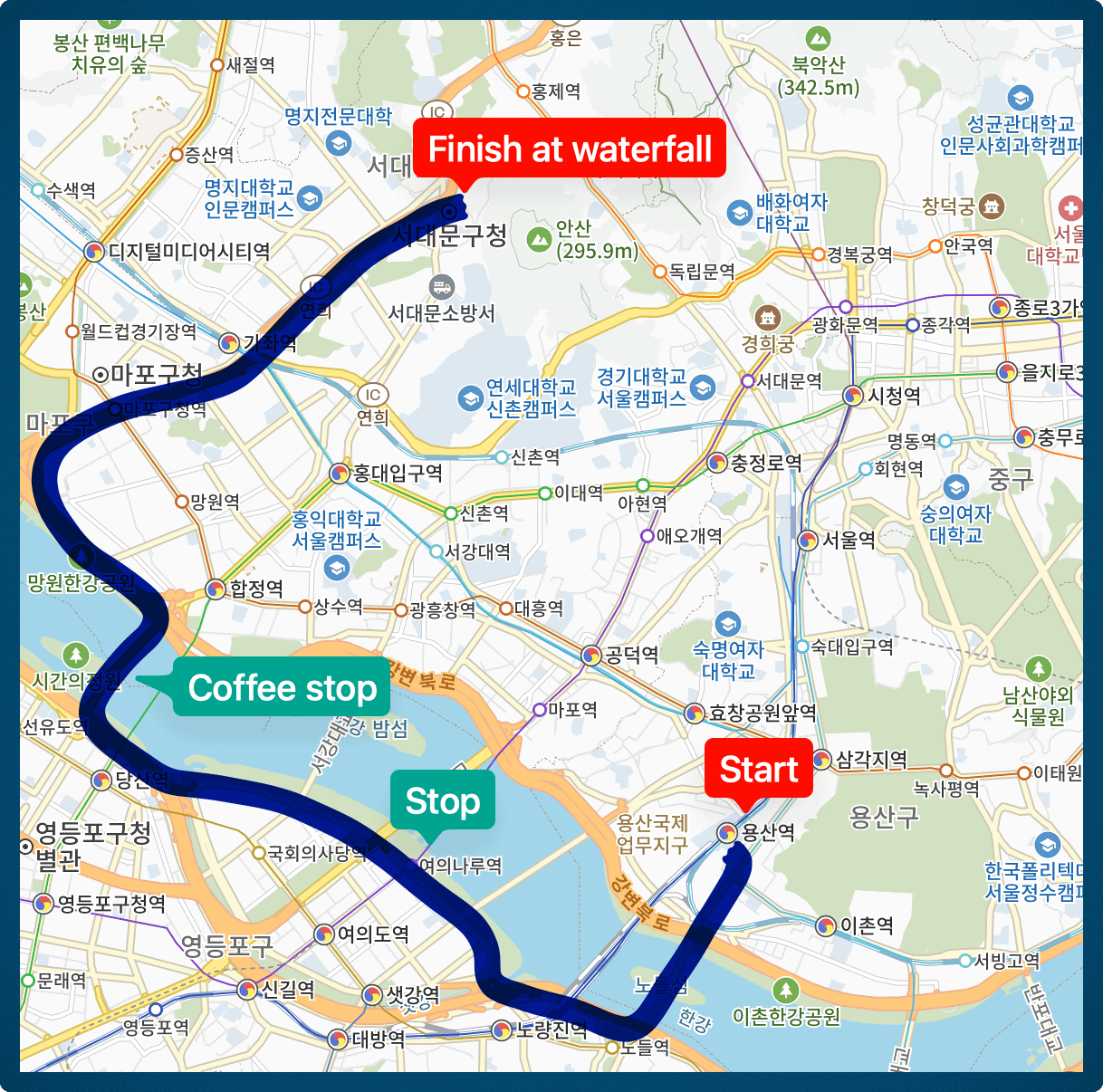 Seoul Slow Bile route