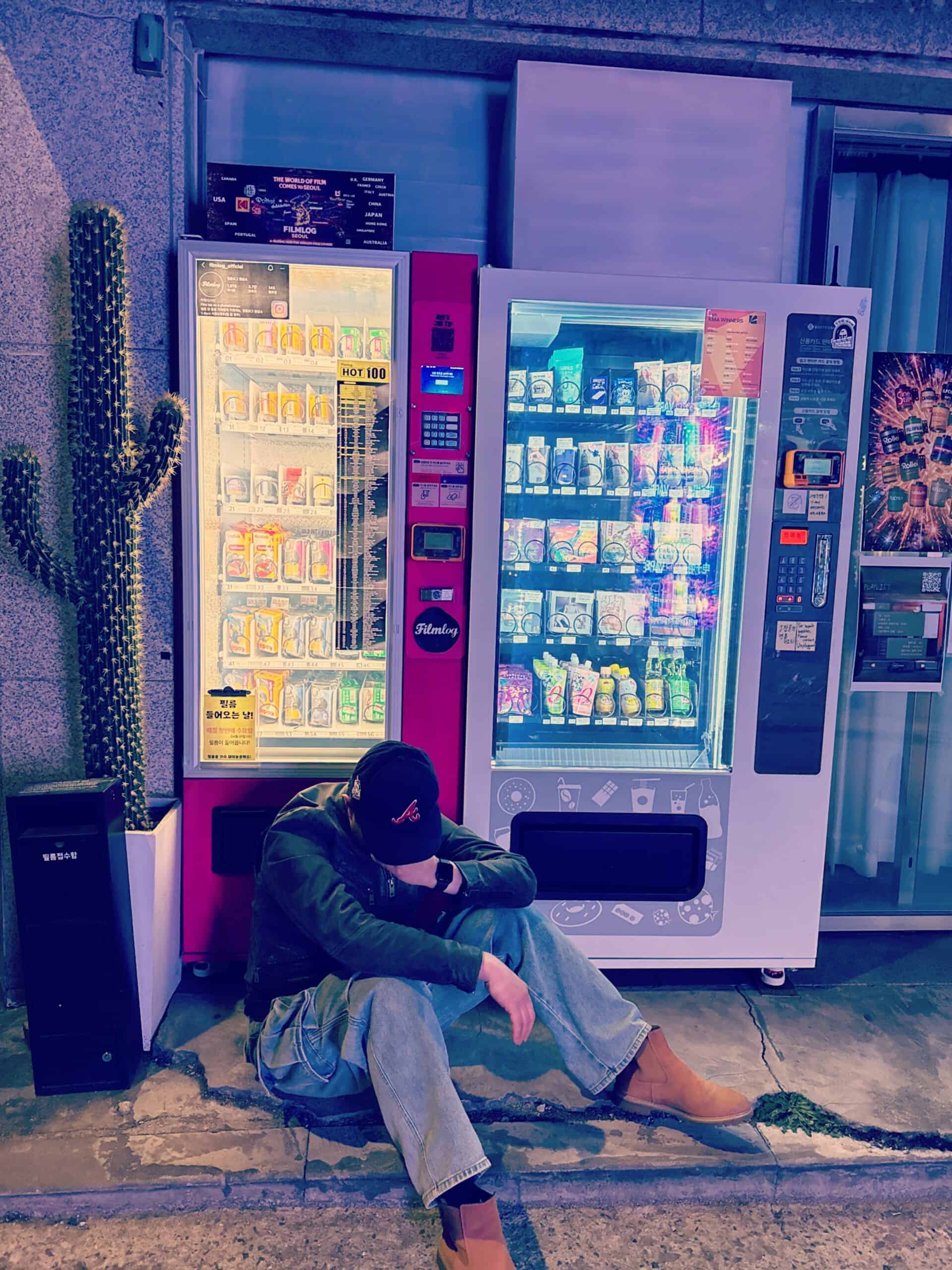 Kimchiman at the film camera vending machine