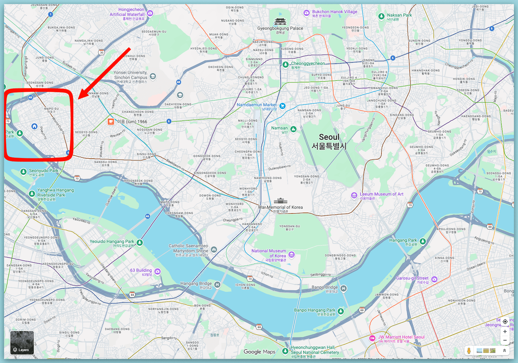 Seoul Local Day route map